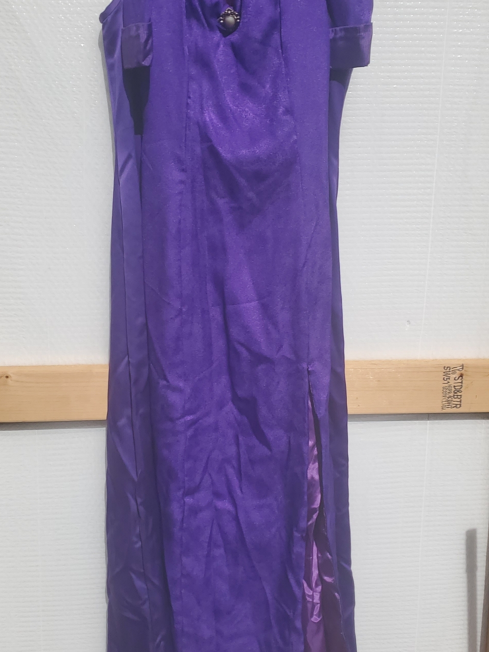 Purple Satin Maxi Dress